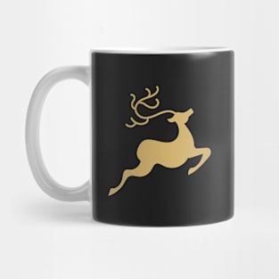 Gold Reindeer Mug